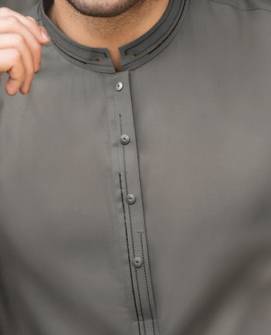 Bonanza Satrangi Unstich Grey Wash N Wear Suit